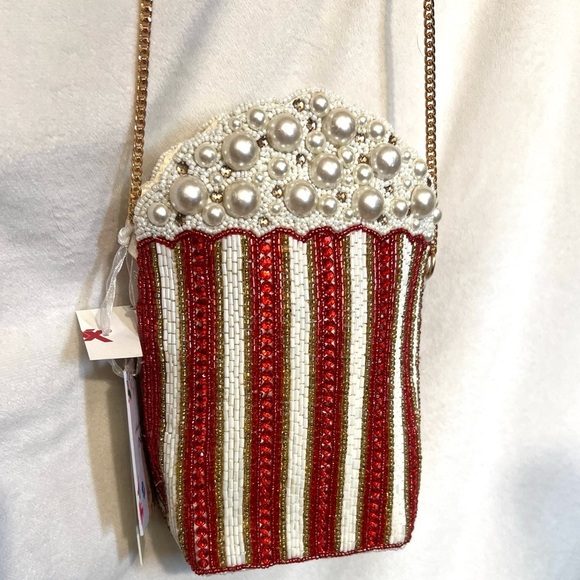 🍿🍿MADE IN INDIA VIRAL POPCORN BEADED  BAG-🍿🍿NWT - Picture 11 of 15